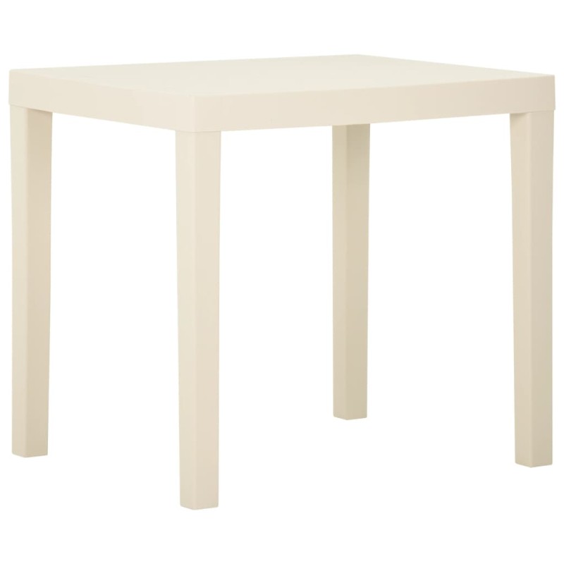 vidaXL Mesa de jardín de plástico blanca 79x65x72 cm vidaXL Mesa de jardín de plástico blanca 79x65x72 cm
