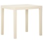vidaXL Mesa de jardín de plástico blanca 79x65x72 cm vidaXL Mesa de jardín de plástico blanca 79x65x72 cm