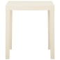 vidaXL Mesa de jardín de plástico blanca 79x65x72 cm vidaXL Mesa de jardín de plástico blanca 79x65x72 cm