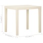 vidaXL Mesa de jardín de plástico blanca 79x65x72 cm vidaXL Mesa de jardín de plástico blanca 79x65x72 cm
