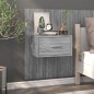 vidaXL Mesita de noche de pared 2 uds color gris Sonoma vidaXL Mesita de noche de pared 2 uds color gris Sonoma