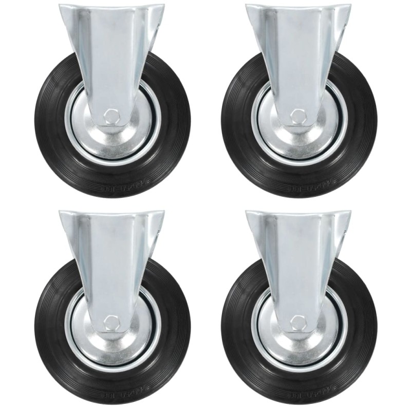 vidaXL Ruedas fijas 4 unidades 200 mm 