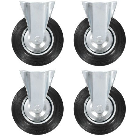 vidaXL Ruedas fijas 4 unidades 200 mm 