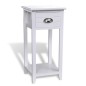 vidaXL Mesita de noche con 1 cajón blanca vidaXL Mesita de noche con 1 cajón blanca