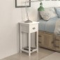 vidaXL Mesita de noche con 1 cajón blanca vidaXL Mesita de noche con 1 cajón blanca