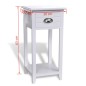 vidaXL Mesita de noche con 1 cajón blanca vidaXL Mesita de noche con 1 cajón blanca