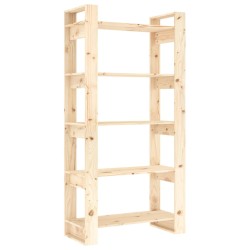 vidaXL Estantería/divisor de espacios madera maciza 80x35x160 cm