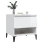 vidaXL Mesas auxiliares 2 uds contrachapada blanco brillo 50x46x50 cm vidaXL Mesas auxiliares 2 uds contrachapada blanco brillo 50x46x50 cm