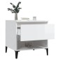 vidaXL Mesas auxiliares 2 uds contrachapada blanco brillo 50x46x50 cm vidaXL Mesas auxiliares 2 uds contrachapada blanco brillo 50x46x50 cm