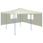 vidaXL Cenador plegable con 2 paredes color crema 5x5 m vidaXL Cenador plegable con 2 paredes color crema 5x5 m