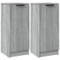vidaXL Aparadores 2 uds madera contrachapada gris Sonoma 30x30x70 cm