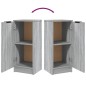 vidaXL Aparadores 2 uds madera contrachapada gris Sonoma 30x30x70 cm