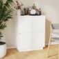 vidaXL Aparador de madera maciza de pino blanco 60x34x75 cm vidaXL Aparador de madera maciza de pino blanco 60x34x75 cm