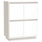 vidaXL Aparador de madera maciza de pino blanco 60x34x75 cm vidaXL Aparador de madera maciza de pino blanco 60x34x75 cm