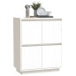 vidaXL Aparador de madera maciza de pino blanco 60x34x75 cm vidaXL Aparador de madera maciza de pino blanco 60x34x75 cm