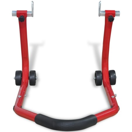 vidaXL caballete trasero para motocicleta color rojo