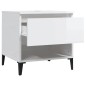 vidaXL Mesas auxiliares 2 uds contrachapada blanco brillo 50x46x50 cm vidaXL Mesas auxiliares 2 uds contrachapada blanco brillo 50x46x50 cm