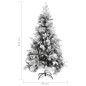 vidaXL Árbol de Navidad con nieve flocada y piñas PVC y PE 195 cm vidaXL Árbol de Navidad con nieve flocada y piñas PVC y PE 195 cm