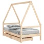 vidaXL Estructura de cama infantil con cajones madera de pino 80x160cm vidaXL Estructura de cama infantil con cajones madera de pino 80x160cm