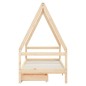 vidaXL Estructura de cama infantil con cajones madera de pino 80x160cm vidaXL Estructura de cama infantil con cajones madera de pino 80x160cm