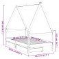 vidaXL Estructura de cama infantil con cajones madera de pino 80x160cm vidaXL Estructura de cama infantil con cajones madera de pino 80x160cm