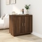 vidaXL Aparador de madera contrachapada roble marrón 80x40x75 cm vidaXL Aparador de madera contrachapada roble marrón 80x40x75 cm