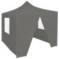 vidaXL Carpa plegable profesional 4 paredes acero gris antracita 2x2 m