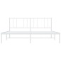 vidaXL Estructura de cama con cabecero metal blanca 200x200 cm vidaXL Estructura de cama con cabecero metal blanca 200x200 cm