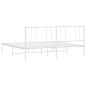 vidaXL Estructura de cama con cabecero metal blanca 200x200 cm vidaXL Estructura de cama con cabecero metal blanca 200x200 cm