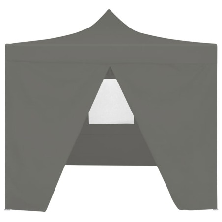 vidaXL Carpa plegable profesional 4 paredes acero gris antracita 2x2 m