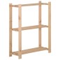 vidaXL Estantería de 3 niveles madera pino maciza 60x28,5x90 cm vidaXL Estantería de 3 niveles madera pino maciza 60x28,5x90 cm