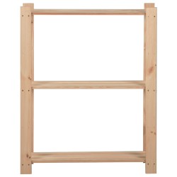 vidaXL Estantería de 3 niveles madera pino maciza 60x28,5x90 cm