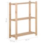 vidaXL Estantería de 3 niveles madera pino maciza 60x28,5x90 cm vidaXL Estantería de 3 niveles madera pino maciza 60x28,5x90 cm