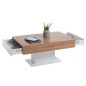 FMD Mesa de centro color roble envejecido y blanco FMD Mesa de centro color roble envejecido y blanco