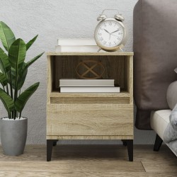 vidaXL Mesita de noche roble Sonoma 40x35x50 cm