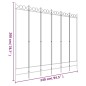 vidaXL Biombo divisor de 6 paneles de tela gris antracita 240x200 cm