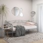 vidaXL Estructura de sofá cama de metal gris 90x200 cm vidaXL Estructura de sofá cama de metal gris 90x200 cm