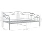 vidaXL Estructura de sofá cama de metal gris 90x200 cm vidaXL Estructura de sofá cama de metal gris 90x200 cm