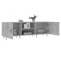 vidaXL Mueble de TV madera de ingeniería gris hormigón 150x30x50 cm vidaXL Mueble de TV madera de ingeniería gris hormigón 150x30x50 cm