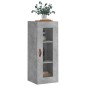 vidaXL Armario de pared gris hormigón 34,5x34x90 cm vidaXL Armario de pared gris hormigón 34,5x34x90 cm