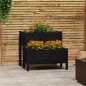 vidaXL Jardinera madera maciza de pino negro 84,5x84x75 cm vidaXL Jardinera madera maciza de pino negro 84,5x84x75 cm