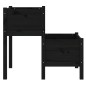 vidaXL Jardinera madera maciza de pino negro 84,5x84x75 cm vidaXL Jardinera madera maciza de pino negro 84,5x84x75 cm