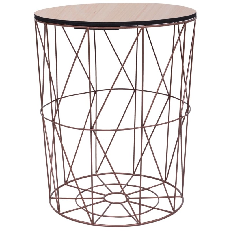 vidaXL Mesa de centro color cobre Ø 47 cm vidaXL Mesa de centro color cobre Ø 47 cm