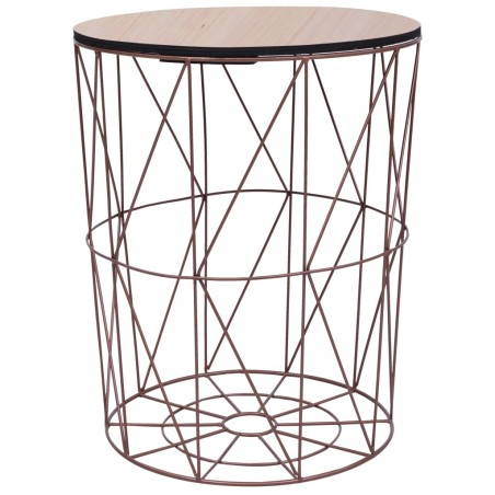 vidaXL Mesa de centro color cobre Ø 47 cm