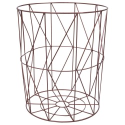vidaXL Mesa de centro color cobre Ø 47 cm
