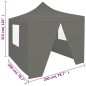 vidaXL Carpa plegable profesional 4 paredes acero gris antracita 2x2 m