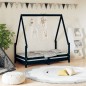 vidaXL Estructura de cama para niños madera de pino negro 70x140 cm vidaXL Estructura de cama para niños madera de pino negro 70x140 cm