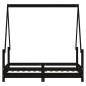 vidaXL Estructura de cama para niños madera de pino negro 70x140 cm vidaXL Estructura de cama para niños madera de pino negro 70x140 cm