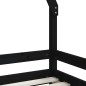 vidaXL Estructura de cama para niños madera de pino negro 70x140 cm vidaXL Estructura de cama para niños madera de pino negro 70x140 cm