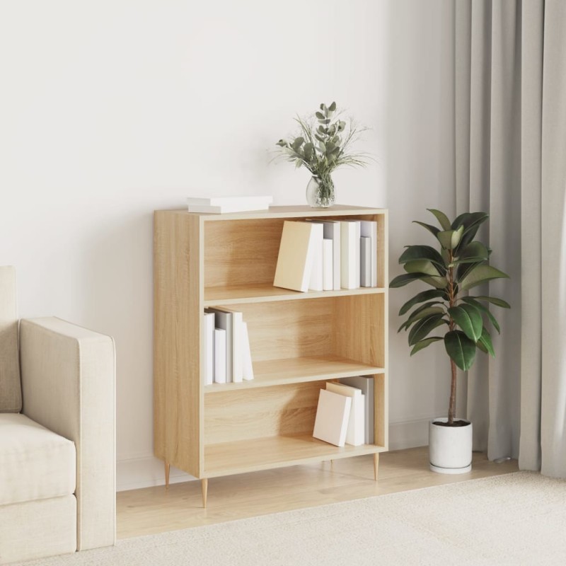 vidaXL Estantería madera de ingeniería roble Sonoma 69,5x32,5x90 cm vidaXL Estantería madera de ingeniería roble Sonoma 69,5x32,5x90 cm
